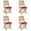 Image de Salon de jardin Vidaxl bois massif bois 4 pieces
