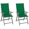 Image de Lot de 2 chaise Vidaxl polyester 110 cm vert