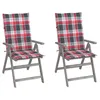 Image de vidaXL Tuinstoelen 2 st verstelbaar met kussens massief acaciahout3064711