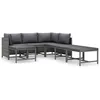 Image de Salon de jardin modulable vidaxl polyethylene 7 personnes 7 pieces