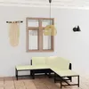 Image de Salon de jardin 6 pcs avec coussins Résine tressée Noir