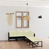 Image de Salon de jardin modulable Vidaxl polyethylene noir 6 pieces 60 x 60 x 60 6 personnes