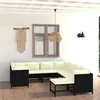 Image de Salon de jardin modulable Vidaxl polyethylene noir 9 pieces 9 personnes