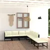 Image de Salon de jardin 8 pcs avec coussins Résine tressée Noir