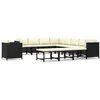 Image de Salon de jardin modulable Vidaxl polyethylene noir 3 pieces 2 personnes