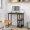Image de vidaXL Bureau d'ordinateur Noir 80x40x72 cm MDF et métal