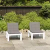 Image de vidaXL Loungestoelen 2 st met kussens kunststof wit3059823