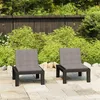 Image de vidaXL Loungestoelen 2 st met kussens kunststof grijs3059824