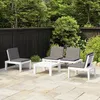 Image de Salon de jardin Vidaxl bois gris 4 pieces 65.0 x 65 x 33 4 personnes