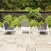 Image de Salon de jardin Vidaxl gris 4 personnes bois 65.0 x 65 x 33 cm 4 pieces