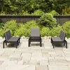 Image de Salon de jardin VIDAXL bois gris 4 pieces 4 personnes