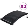 Image de vidaXL Panneaux de chauffage solaire de piscine courbés 2 pcs 110x65cm 3059850