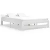 Image de Cadre de lit sans matelas blanc bois massif de pin 180x200 cm