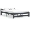 Image de Cadre de lit sans matelas gris foncé pin massif 160x200 cm