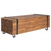 Image de vidaXL Table Basse Table d'Appoint Table de Canapé Bout de Canapé Meuble de Salle de Séjour Salon Intérieur 110x45x38 cm Bois de Teck Solide
