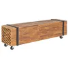 Image de Meuble TV 110x30x32,5 cm Bois de teck massif