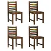 Image de Lot de 4 chaise vidaxl en bois non pliable interieur H. 85 cm