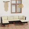 Image de Salon de jardin Vidaxl 6 personnes resine tressee noir 64.5 x 60 x 67 cm 6 pieces