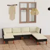 Image de Salon de jardin Vidaxl resine tressee noir 7 pieces x 60.5 x 67 7 personnes