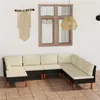 Image de vidaXL 7-delige Loungeset met kussens poly rattan zwart3059740