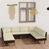 Image de Salon de jardin 8 pcs avec coussins Résine tressée Noir
