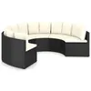 Image de Salon de jardin Vidaxl resine tressee noir 6 pieces x 88 x 67 6 personnes
