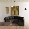 Image de Salon de jardin Vidaxl resine tressee gris 6 pieces 66 x 88 x 67 6 personnes