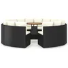 Image de Salon de jardin vidaxl polyethylene 9 personnes 9 pieces