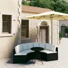 Image de vidaXL Salon de Jardin 5 pcs avec Coussins Mobilier de Patio Meubles d'Extérieur Mobilier de Terrasse Meubles de Jardin Résine Tressée Noir 3064905