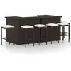 Image de vidaXL Meuble de Bar de Jardin 8 pcs avec Coussins Salon de Jardin Table et Tabourets de Bistrot Patio Terrasse Extérieur 3064925