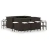 Image de Salon de jardin Vidaxl resine tressee beige 16 pieces 100.0 x 50 x 105