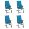 Image de Chaises inclinables de jardin lot de 4 et coussins Bois acacia