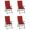 Image de Lot de 4 chaise vidaxl en acacia non pliable H. 110 cm exterieur bois
