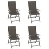 Image de Chaises inclinables de jardin lot de 4 et coussins Bois acacia