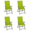 Image de Lot de 4 chaise vidaxl H. 111 cm non pliable en acacia exterieur bois