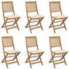 Image de vidaXL Tuinstoelen 6 st inklapbaar met kussens massief acaciahout3065490