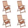 Image de Chaises pliables de jardin lot de 4 Bois d acacia solide
