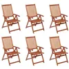 Image de Chaises pliables de jardin lot de 6 Bois d acacia solide