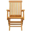 Image de Chaise VidaXL 3065528 4Pcs Dossier à Barreau Pliable Teck Bois