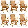 Image de Chaises pliables de jardin lot de 6 Bois de teck solide
