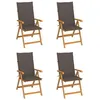 Image de vidaXL Lot de 4 Chaises de Jardin avec Coussins, Sièges de Terrasse, Chaises de Salle à Manger, Meubles de Patio Extérieur, 3065538