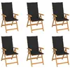 Image de vidaXL Lot de 6 Chaises de Jardin avec Coussins, Sièges de Terrasse, Chaises de Salle à Manger, Meubles de Patio Extérieur, 3065567