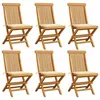 Image de Lot de 6 chaise vidaxl en bois massif non pliable exterieur H. 89 cm