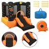 Image de Happy Hop Château Gonflable avec Toboggan Jardin Extérieur Arrière-cour Enfants Kit de Réparation Sac de Transport 210x280x170 cm PVC