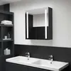Image de Armoire de salle de bain à miroir LED 62x14x60 cm
