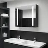 Image de Armoire de salle de bain à miroir LED 89x14x62 cm