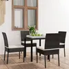 Image de vidaXL 5-delige Tuinset poly rattan zwart3065694