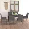 Image de vidaXL 7-delige Tuinset poly rattan grijs3065702
