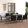 Image de vidaXL 9-delige Tuinset poly rattan zwart3065710