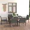 Image de vidaXL 7-delige Tuinset poly rattan grijs3065714